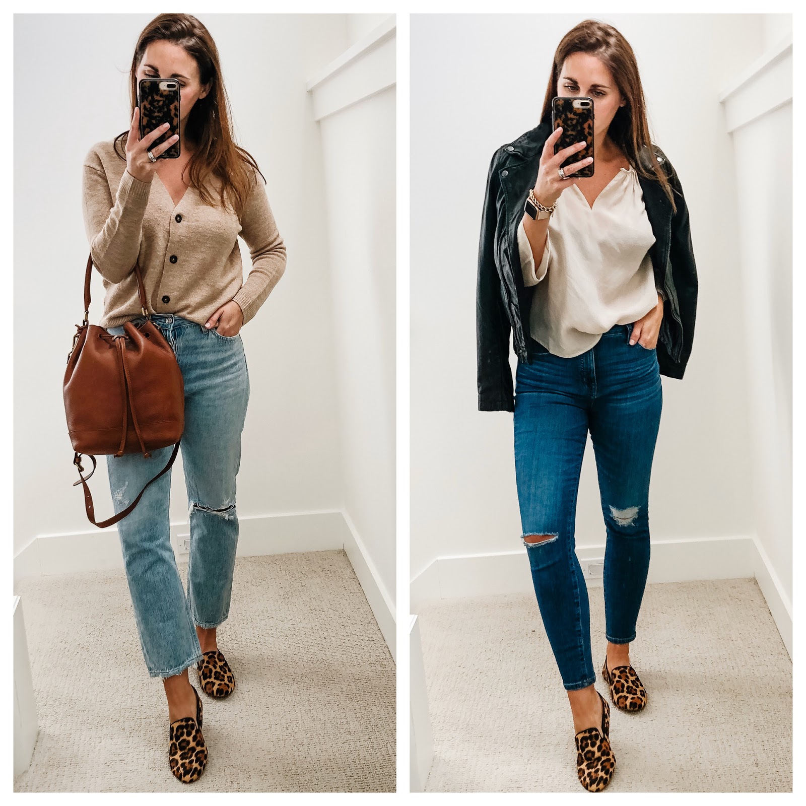 leopard loafers outfit