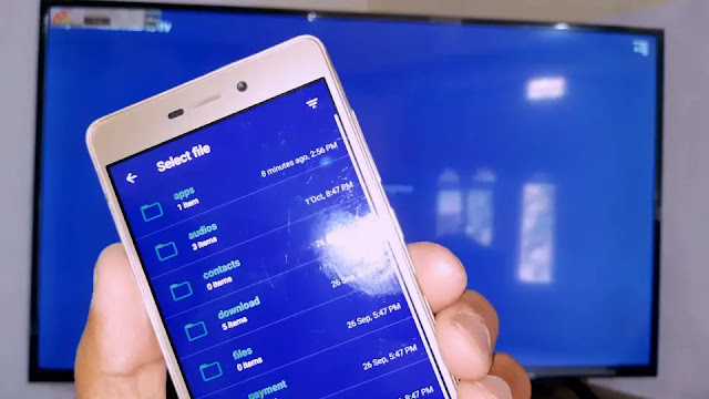open the folder of your downloaded hotstar apk send files to tv app in phone