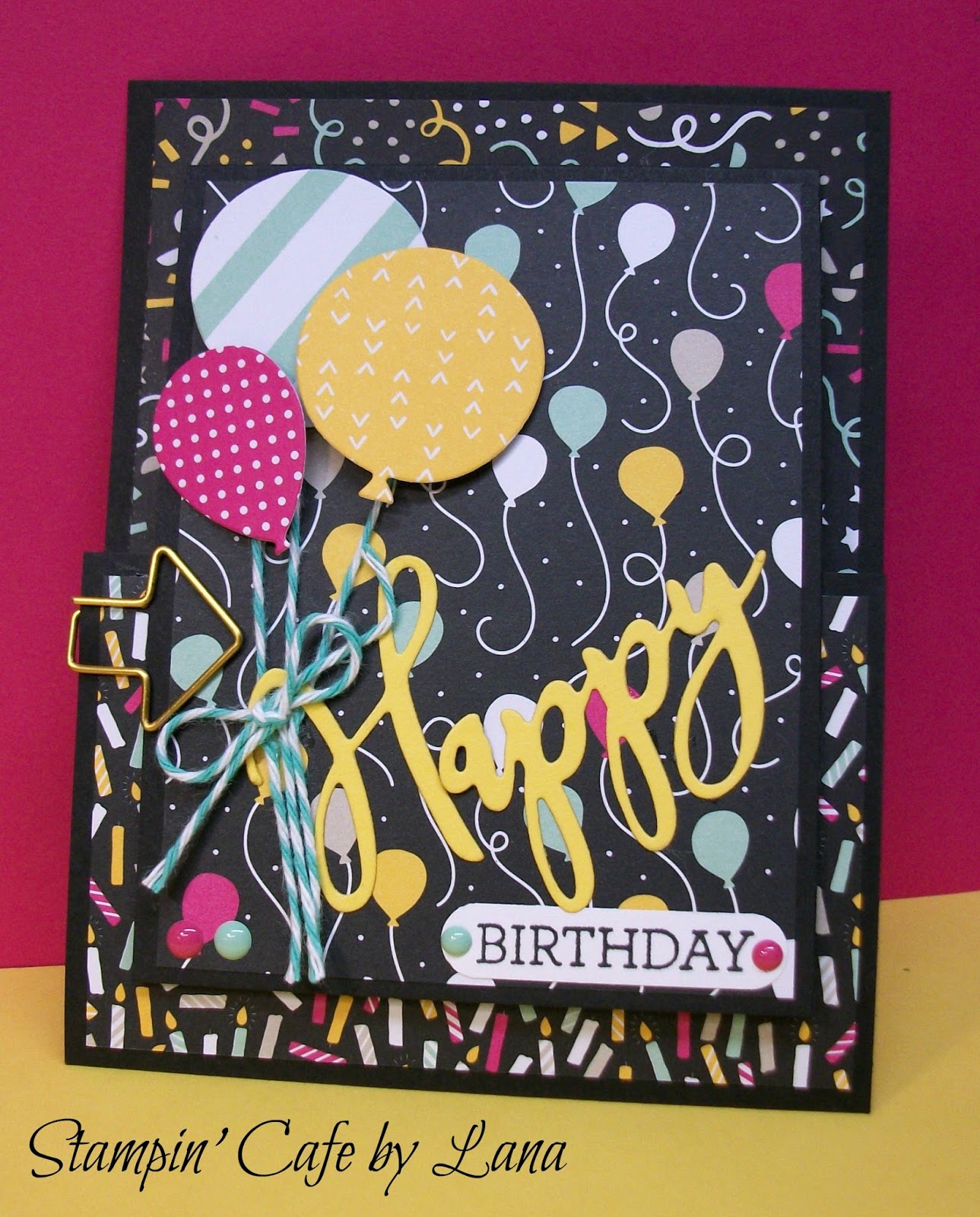 Stampin' Cafe by Lana Joy Fold Birthday Card With Gift Card Holder