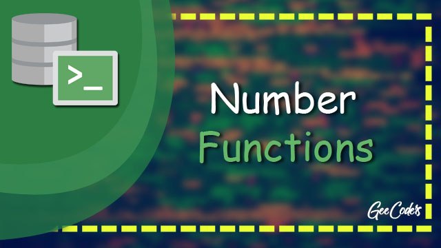 شرح Number Functions في لغة SQL