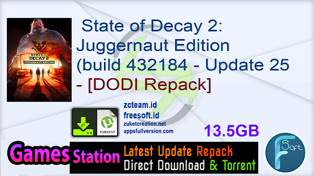 State of Decay 2: Juggernaut Edition (build 432184 - Update 25 - Plague Territory Update + All DLCs + MULTi8) - [DODI Repack]