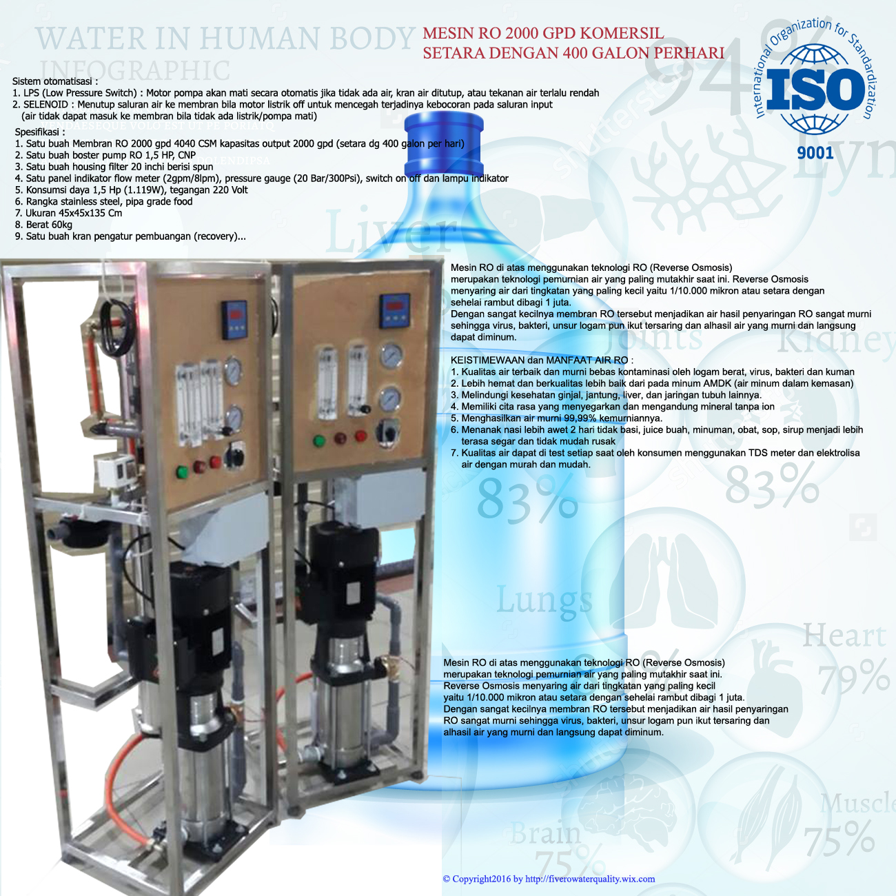 2000 gpd reverse osmosis komersil