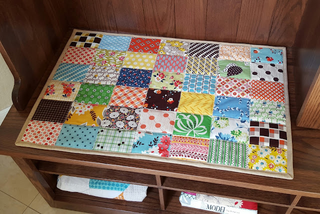 Denyse Schmidt Patchwork Bench Cushion by Heidi Staples of Fabric Mutt