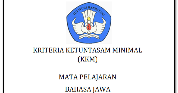 KKM Bahasa Jawa SD Kurikulum 2013 Excel WAWASAN