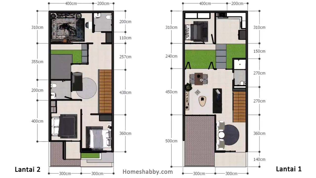 Desain dan Denah  Rumah  Minimalis  Ukuran 6 x  15  M 2  Lantai  Tampil Lebih Mewah