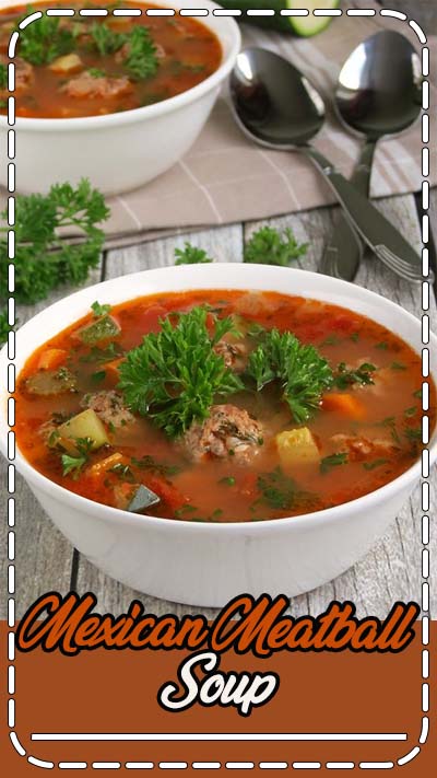 This Mexican meatball soup (Albondigas) is very hearty, quite easy to make and full of flavor - a warming dish for cold days!