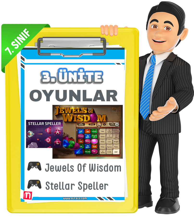 7. Sınıf 3. Ünite Cram Oyunları | İngilizce Öğrenmenin En Eğlenceli yolu