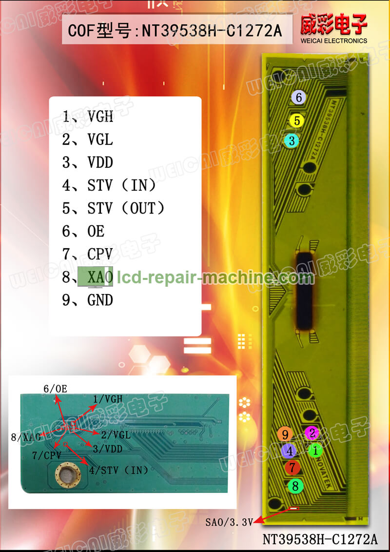 lcd panel side cof data brands