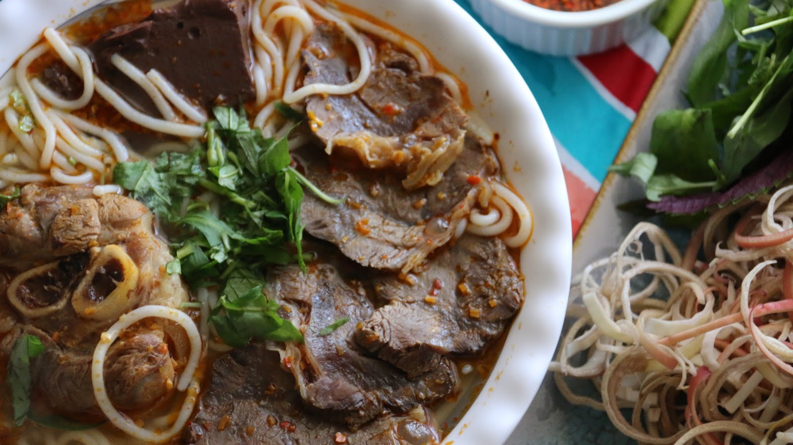 Boriville Bun Bo Hue (Vietnamese Spicy Beef & Pork Noodle Soup)