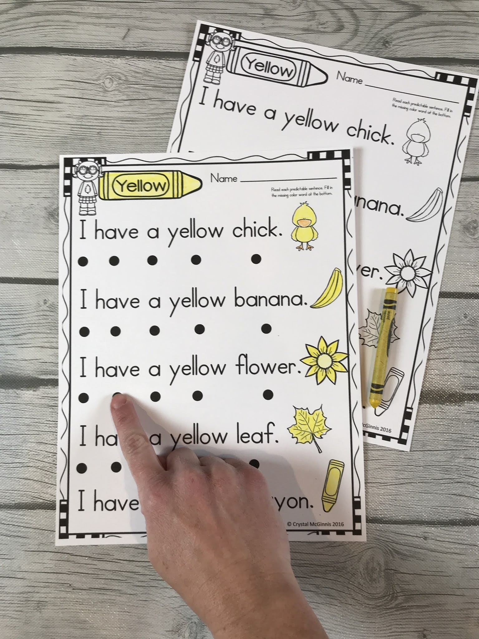 Color Words Simple Sentences Reading Practice For New Readers Mrs McGinnis Little Zizzers
