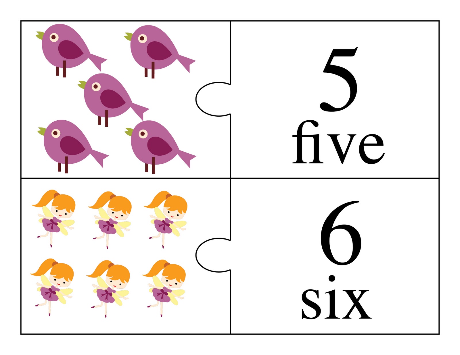 Fairy And Friends And Vehicle Counting Flash Cards And 2 Part Counting 