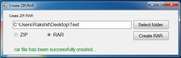 Code With Jitin: Create ZIP or RAR File Using C#.Net Windows Application