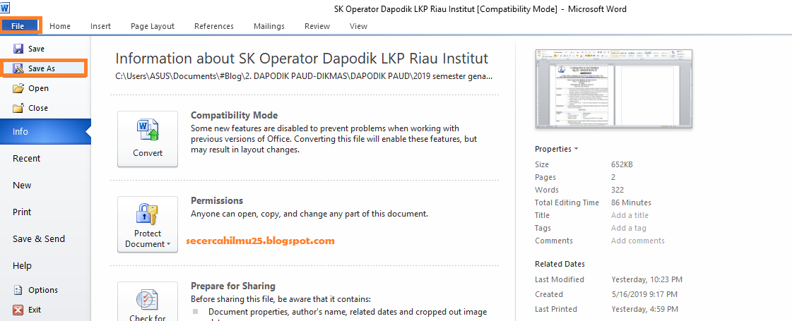 Contoh Surat Penugasan Operator Dapodik Lkp Pkbm Sps Terbaru