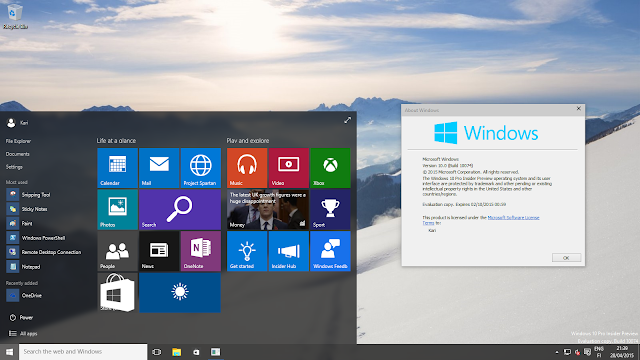 Windows 10 Pro Build 10074