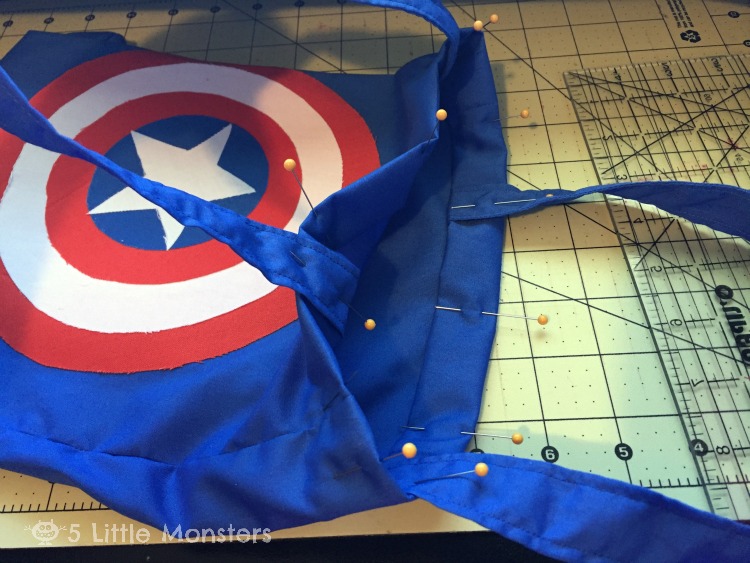 Captain America trick or treat bag, patterns for Thor and Black Widow too