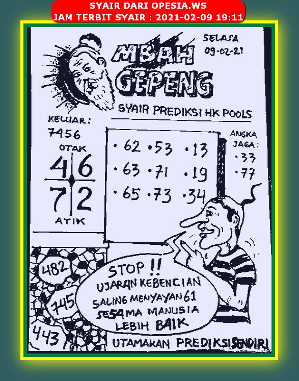 Forum Syair Hongkong 9 Februari 2021 Royal Syair