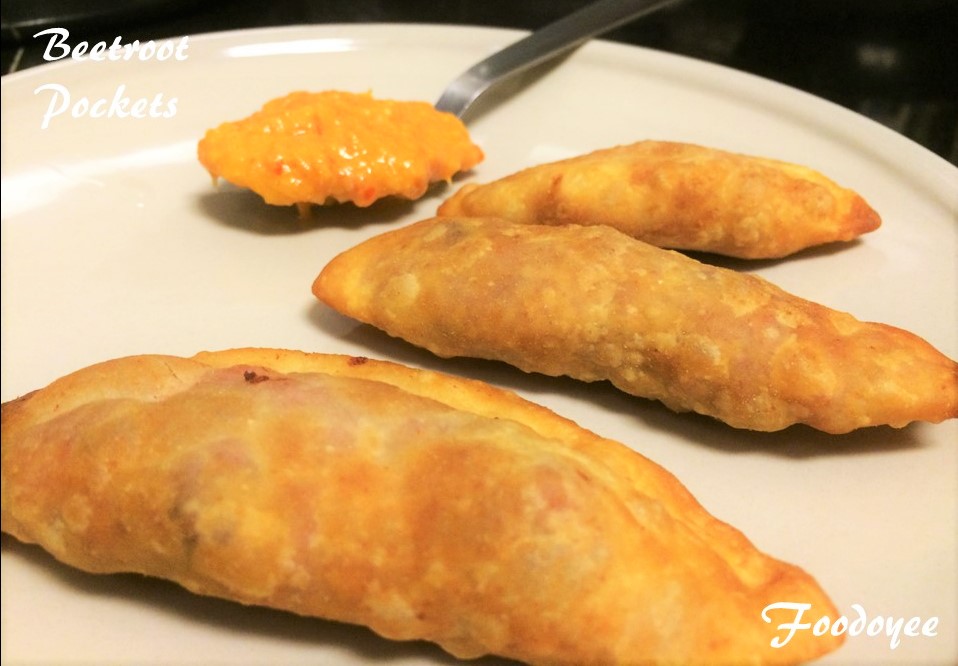 Deep fried Beetroot Pockets