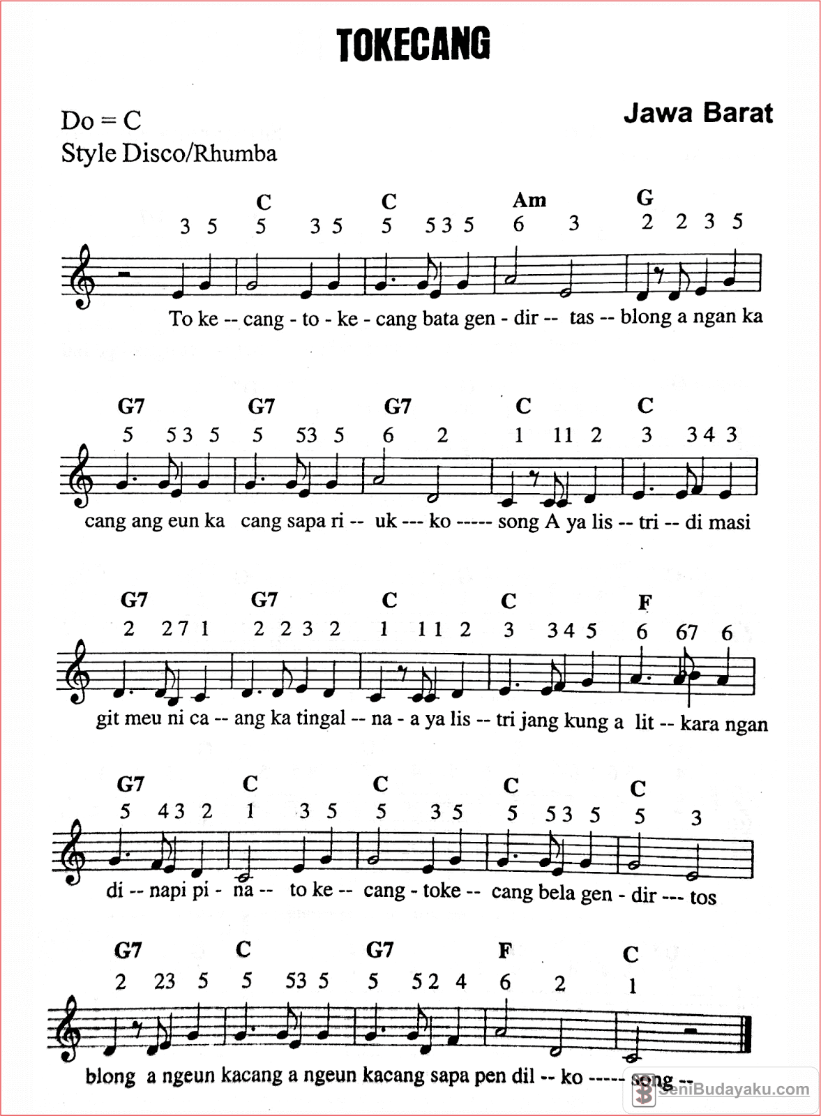 Tangga nada yang digunakan dalam menyanyikan lagu yang berjudul cing cangkeling adalah tangga nada p