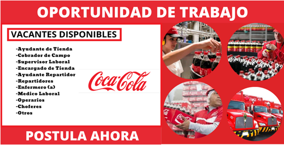 COCA COLA LATINOAMERICA Convoca Personal por Nuevas Vacantes de Empleo