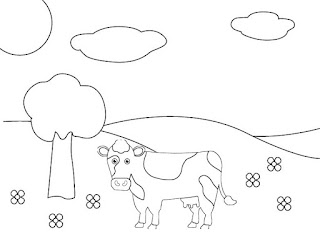 coloring pages cows