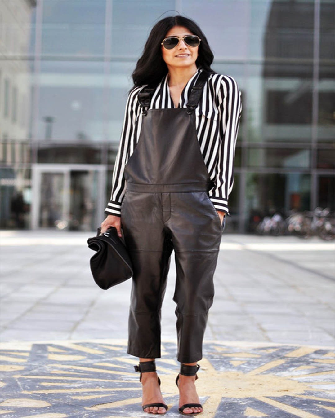 outfit blusa rayas