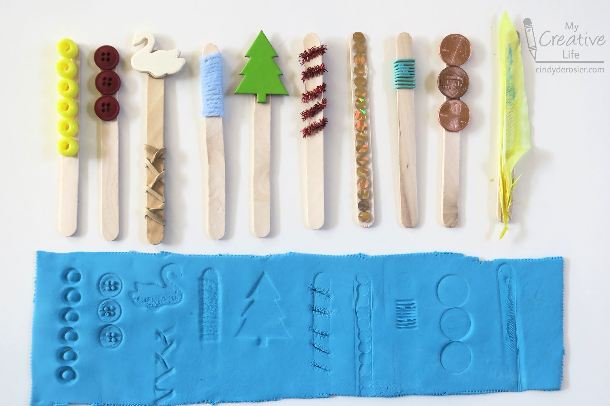 Cindy deRosier My Creative Life Playdough Texture Tools