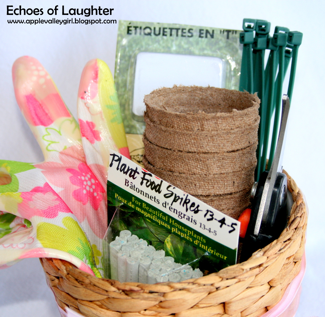 Gardening Gift Basket +Free Printable Tag Echoes of Laughter