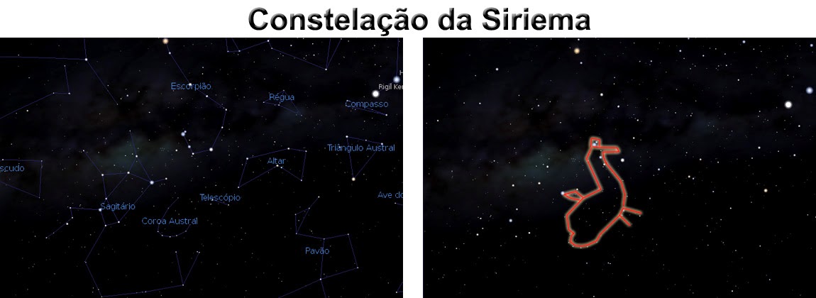 Constelação da Siriema - Azim