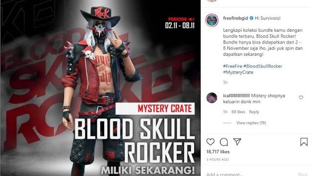 Cara Mendapatkan Bundle Blood Skull Rocker via @freefirebgid