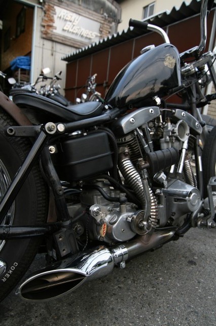 custom shovelhead exhaust