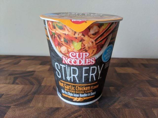 Review: Nissin - Hot Garlic Chicken Cup Noodles Stir-Fry