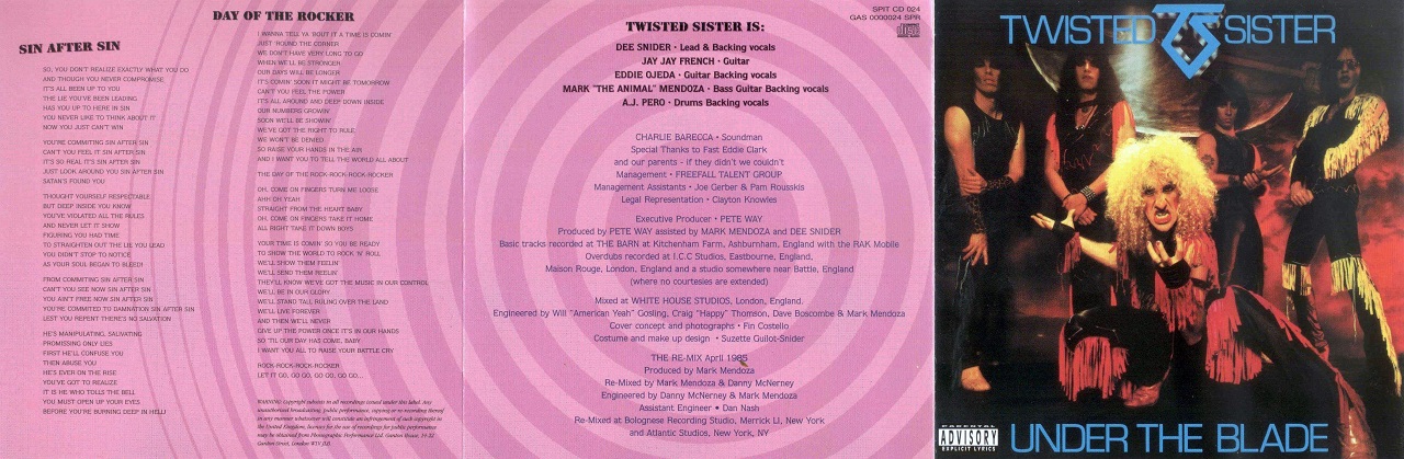 Sisters песня перевод. Twisted sister under the Blade 1982. Twisted sister 1982. Твистед систер обложка. Твистер Систерс обложка.