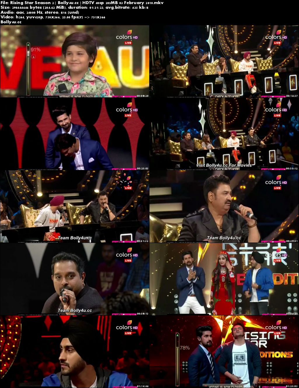 Rising Star Season 2 HDTV 480p 280MB 03 February 2018 Download