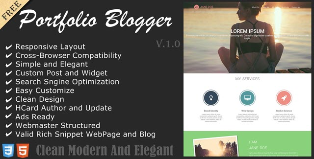 service portfolio blogger template