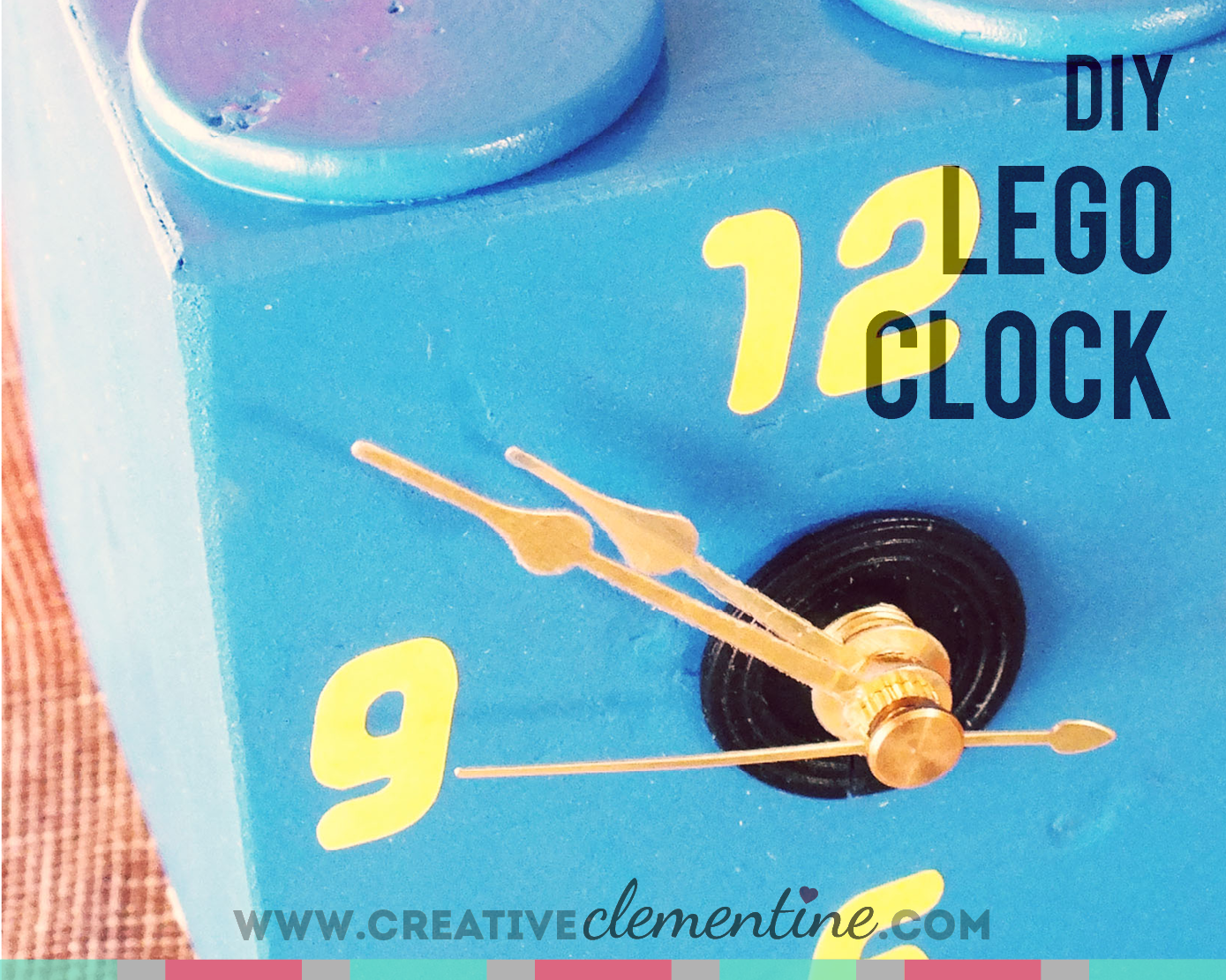 Super easy DIY Lego Clock via CreativeClementine.com