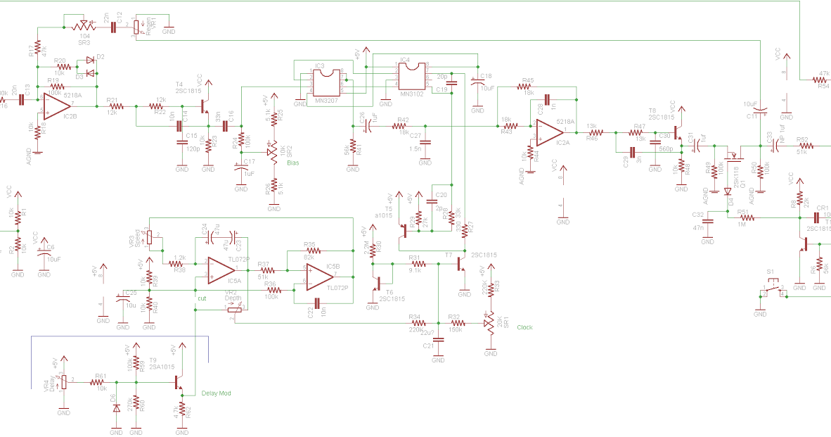 ZEN Instruments: Ibanez FL5 Flanger Schematic, PCB and Mod