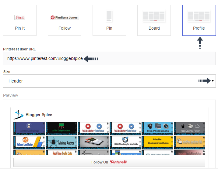 How to Build Pinterest Follower Widget for site and App