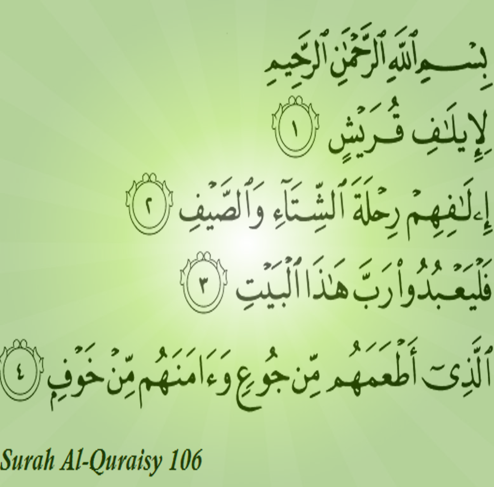 Kumpulan Surat Pendek Al Quran Surat Al Quraisy