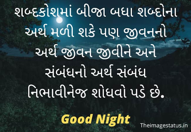 Good Night Msg in Gujarati