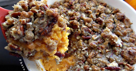 Mystery Lovers' Kitchen: Sweet Potato Casserole with Brown Sugar Pecan ...