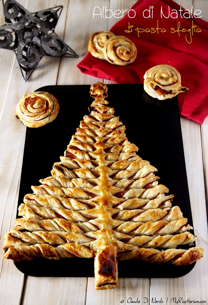 albero di natale di pasta sfoglia