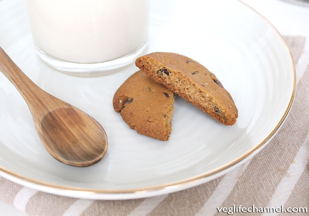 Biscotti con gocce di cioccolato Vegan, senza glutine