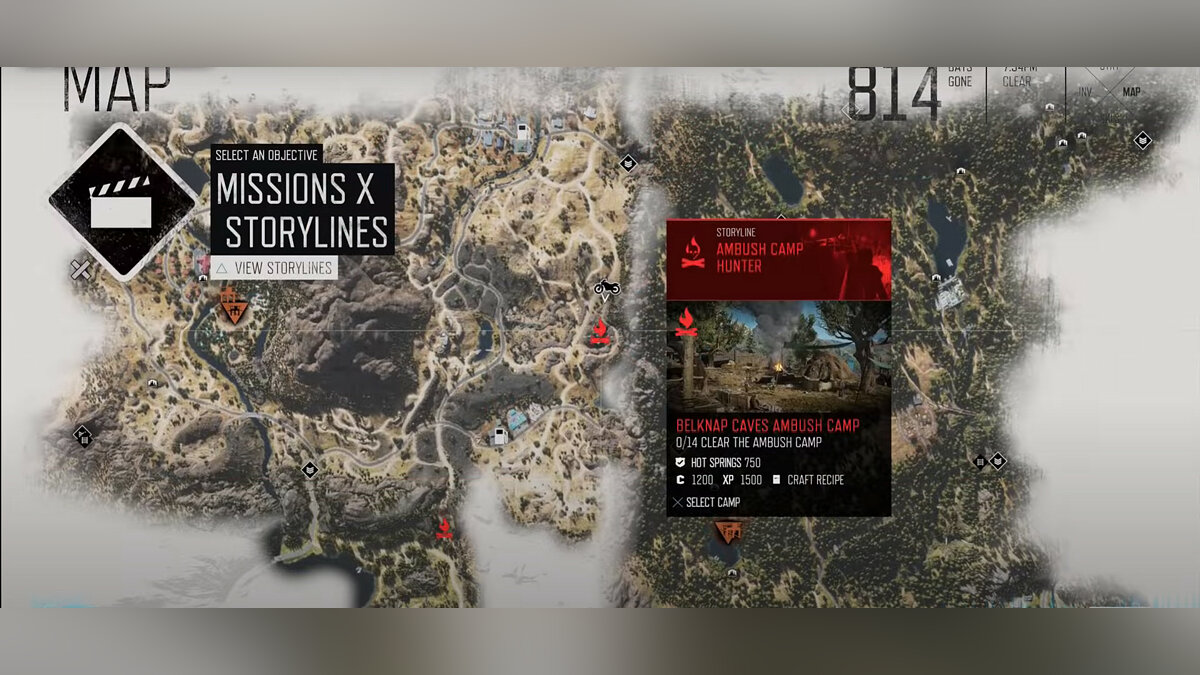 Интерактивная карта days gone со всеми отметками на русском