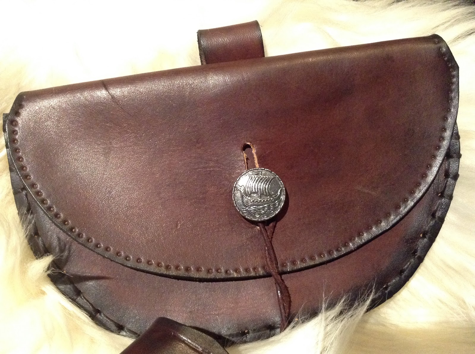 Making Viking Belt bags the old way...
