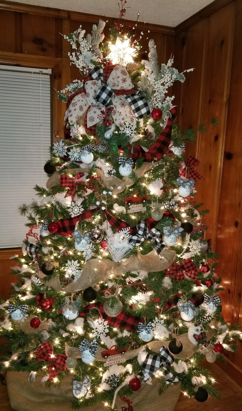 Day Meets Coffee Farmhouse Country Themed Christmas Tree