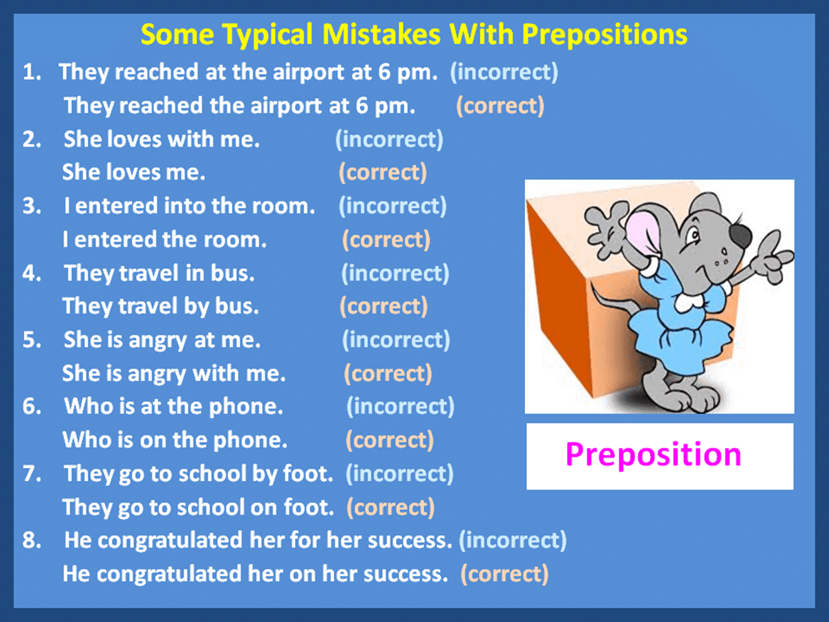 Attention preposition