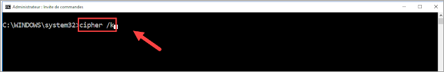 Chiffrer des fichiers et des dossiers avec le système de cryptage de fichiers EFS avec la commande cipher sous Windows 10 cipher, commande, crypter, chiffrer, EFS, cryptage, protéger, certificat, clé, NTFS, protection des données, sécurité, dossier, fichier, système, Windows 10, administration, turcs et astuces