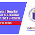 Official DepEd School Calendar for School Year 2019-2020