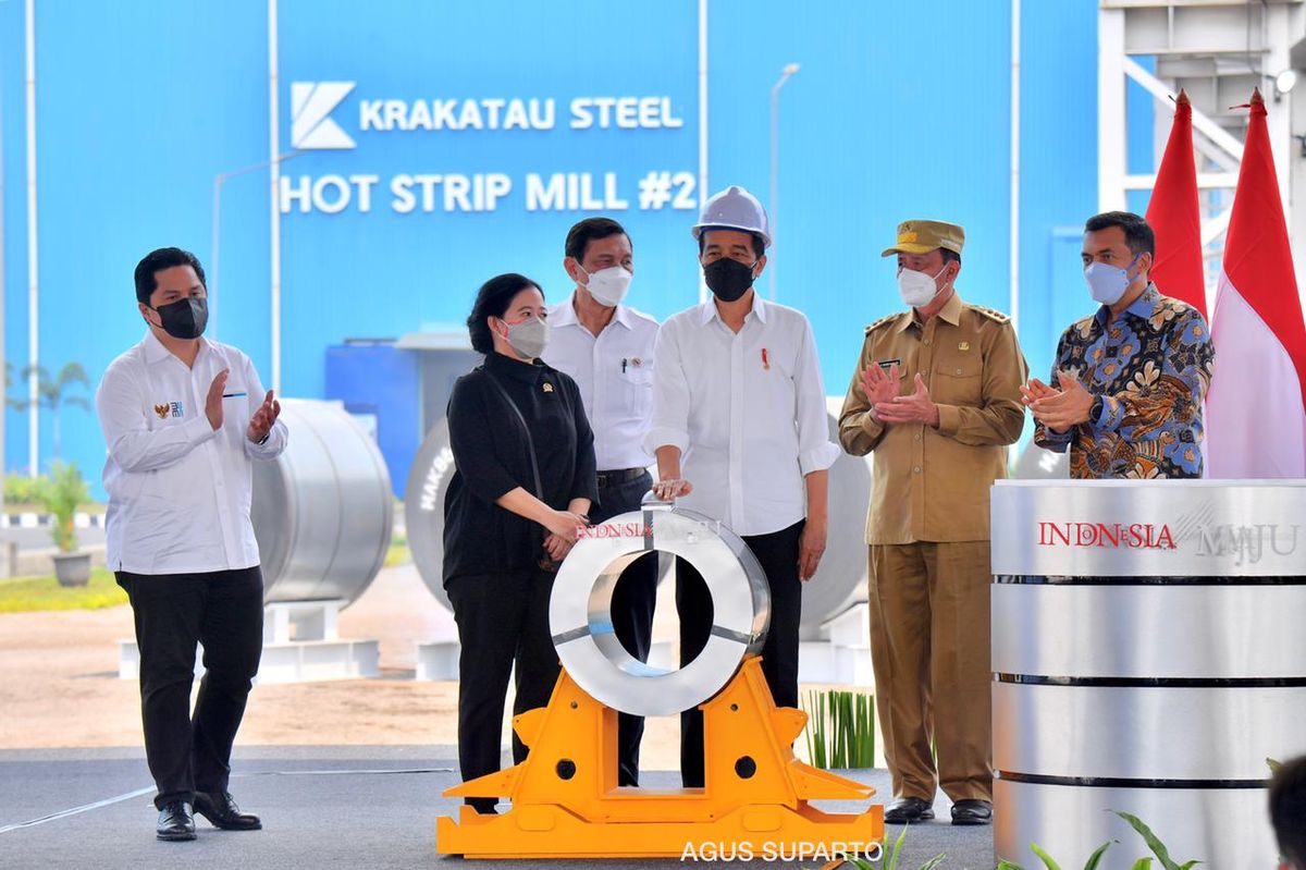 Hadiri Peresmian Pabrik HSM 2 Krakatau Steel, Puan: Ada Peran Besar 'Bung Karno' di Industri Ini