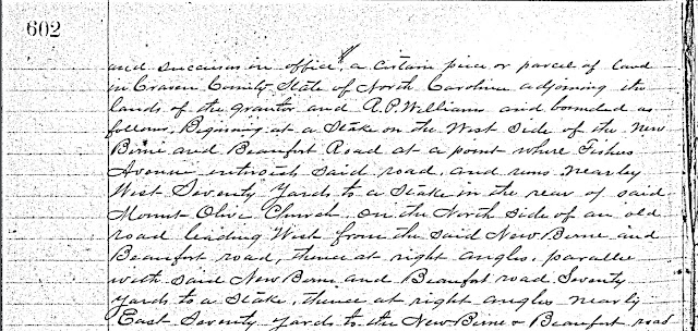 Amanuensis Monday: Charity Ambrose Deed to Mt. Olive Methodist Church --How Did I Get Here? My Amazing Genealogy Journey